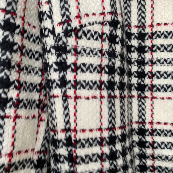 John Meyer plaid funnel neck coat single button - Picture 7 of 8